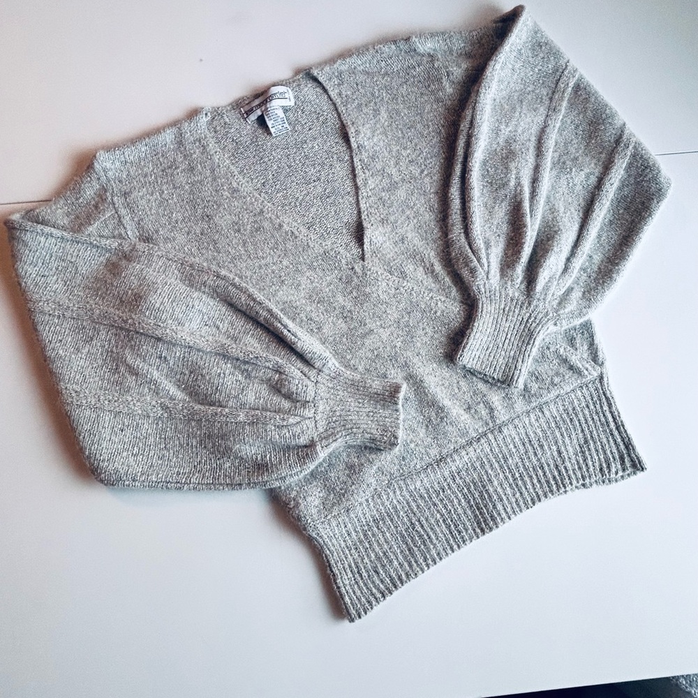 Vintage Lew Magram Sweater Silk Nylon Angora Rabbit Hair, Balloon Sleeves